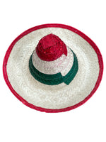Mexican Sombrero Straw Hat Tricolor