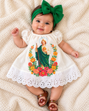 San Judas Girls Dress and Headband 2 Pc Set