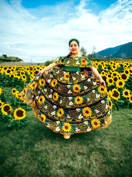 Chiapaneca Sunflowers Dress