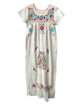 Handmade Long Puebla Dress Ivory