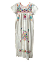 Handmade Long Puebla Dress Ivory