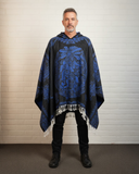 Unisex Mexican Poncho Aztec Calendar Moctezuma