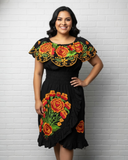 Maria Bonita slit dress - Cielito Lindo