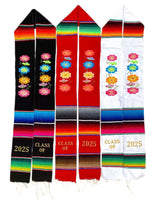 Serape Floral Embroidered Graduation Stole 2025
