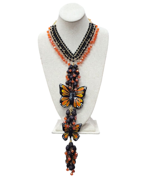 Butterfly Necklace & Earrings Set Monarch