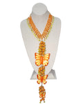 Butterfly Necklace & Earrings Set Orange
