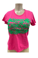 Embroidered Chingona T-Shirt Hot Pink