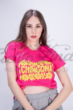 Embroidered Chingona T-Shirt Hot Pink