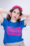 Embroidered Chingona T-Shirt Royal Blue