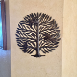 Tree of Life with Birds Metal Art Wall Decor 15"