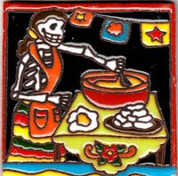 Decorative Tile Skeleton Cooking