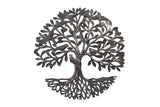 Tree of Life with Bird on Trunk Metal Art Wall Decor 23"