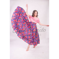 Mexican Folklorico Black Floral Skirt