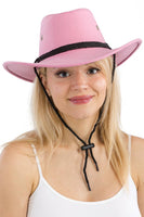 Classic Faux Nubuck Suede Poly Fabric Western Cowboy Hat