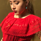 Campesina Off the Shoulder Blouse Red