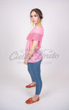 Campesina Off the Shoulder Blouse Pink - Cielito Lindo