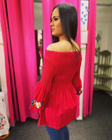 Diana Off the Shoulder Bell Sleeves Blouse
