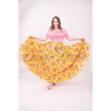 Mexican Folklorico Orange Floral Skirt