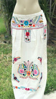 Mexican Floral Embroidered Maxi Skirt