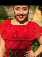 Campesina Off the Shoulder Blouse Red