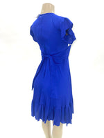 Mitla Oaxaca Dress Royal Blue & White