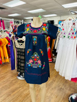 Puebla Dress Navy - Cielito Lindo