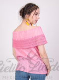 Campesina Off the Shoulder Blouse Pink - Cielito Lindo