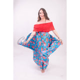 Mexican Folklorico Turquoise Floral Skirt