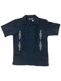 Mexican Guayabera for Babies & Boys Black