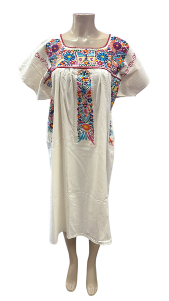 Handmade Long Cholula Dress Ivory