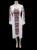 Sisal Floral Embroidered Dress