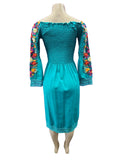 Sisal Floral Embroidered Dress