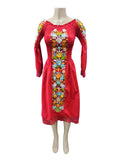 Sisal Floral Embroidered Dress