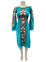 Sisal Floral Embroidered Dress