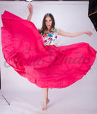 Mexican Folklorico Hot Pink Solid Skirt - Cielito Lindo