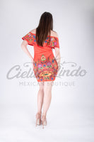 Stamped Mexican Dress Bonita - Cielito Lindo