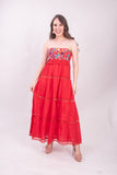 Vallarta Red Strapless Maxi Dress