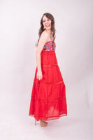 Vallarta Red Strapless Maxi Dress