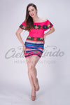 Saltillo Printed Dress Hot Pink - Cielito Lindo