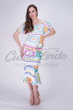 Mexican Jalapa Printed Maxi Dress - Cielito Lindo