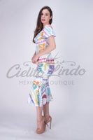 Mexican Jalapa Printed Maxi Dress - Cielito Lindo