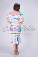 Mexican Jalapa Printed Maxi Dress - Cielito Lindo