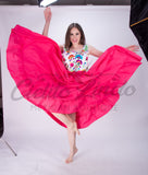 Mexican Folklorico Hot Pink Solid Skirt - Cielito Lindo