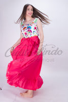 Mexican Folklorico Hot Pink Solid Skirt - Cielito Lindo