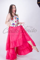 Mexican Folklorico Hot Pink Solid Skirt - Cielito Lindo