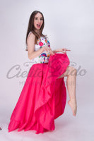 Mexican Folklorico Hot Pink Solid Skirt - Cielito Lindo