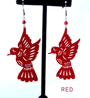 Paloma Papel Picado Earrings Red - Cielito Lindo