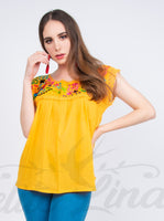 Blouses Small Yaritza Mexican Blouse Yellow