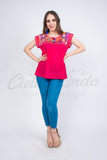 Blouses Yaritza Mexican Blouse Hot Pink