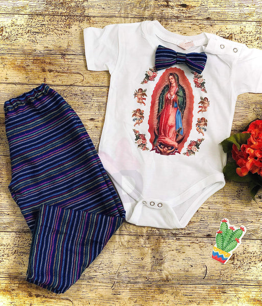 Boys Our Lady of Guadalupe Onesie and Pants Set for Boys
